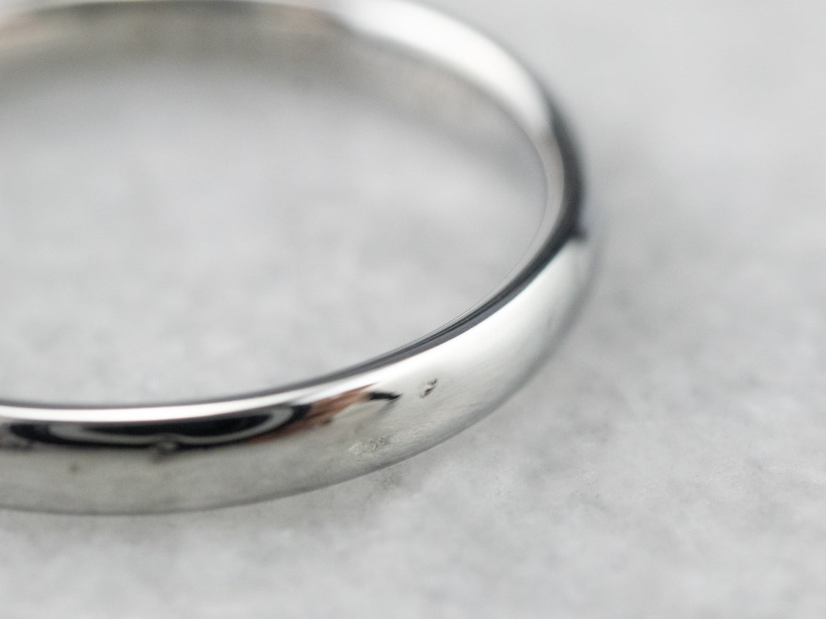 Plain White 18 Karat Gold Band