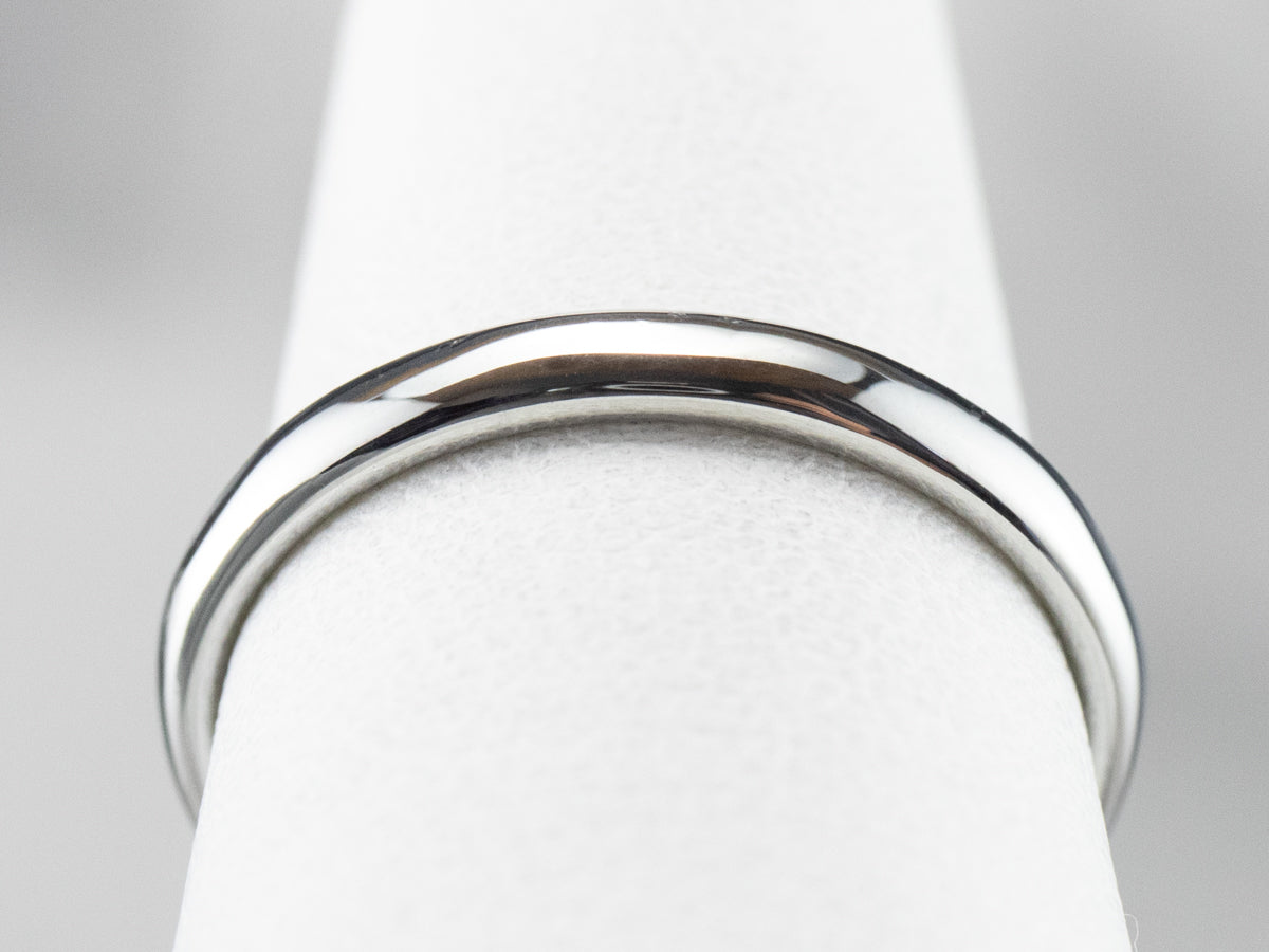 Plain White 18 Karat Gold Band