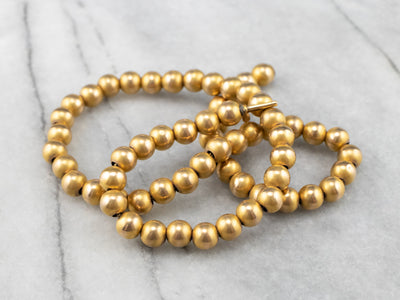 Vintage Gold Beaded Necklace
