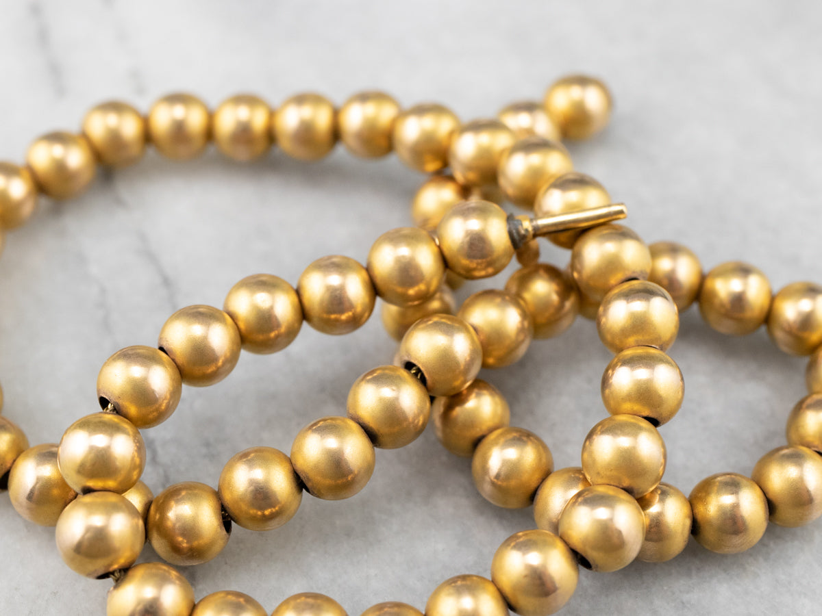 Vintage Gold Beaded Necklace