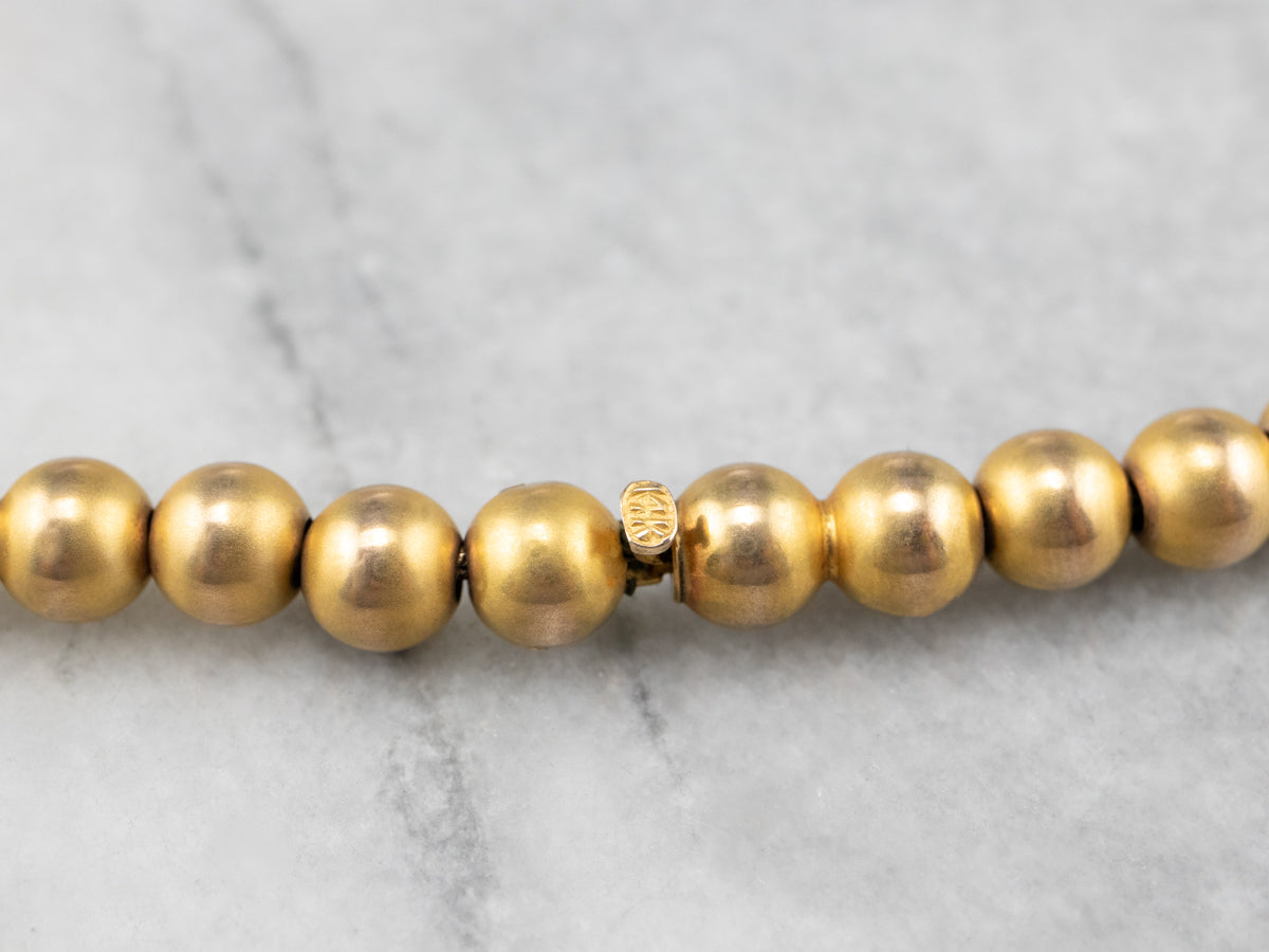 Vintage Gold Beaded Necklace