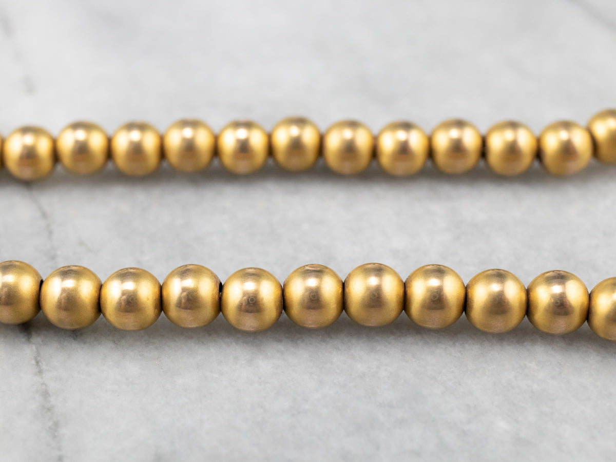 Vintage Gold Beaded Necklace