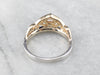 Two Tone Gold Diamond Anniversary Ring