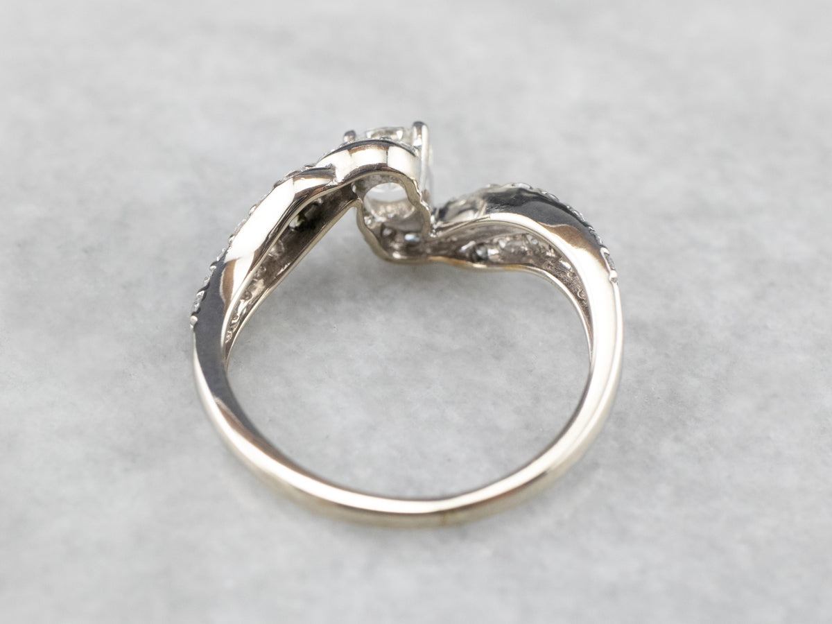 Modern Diamond Bypass Ring