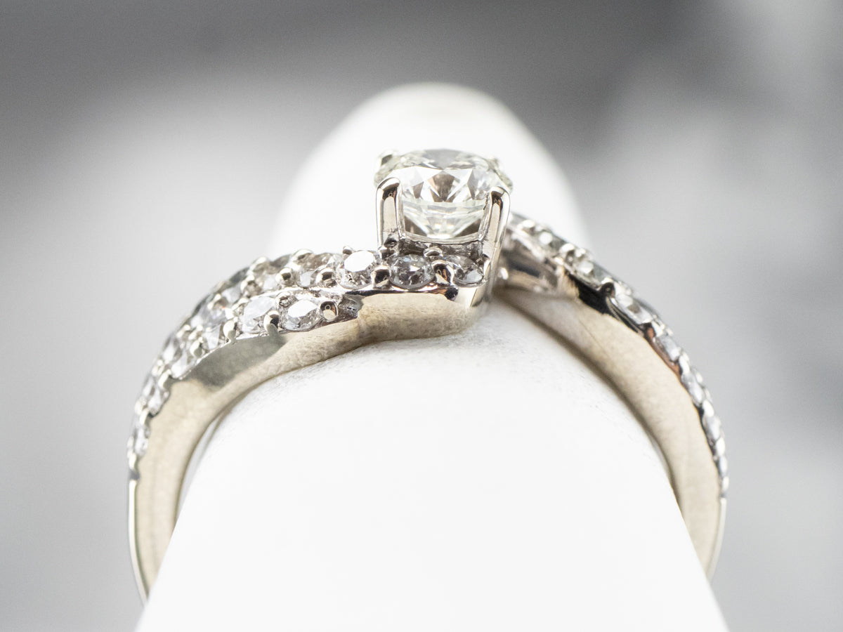 Modern Diamond Bypass Ring
