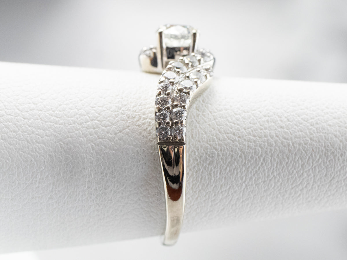 Modern Diamond Bypass Ring