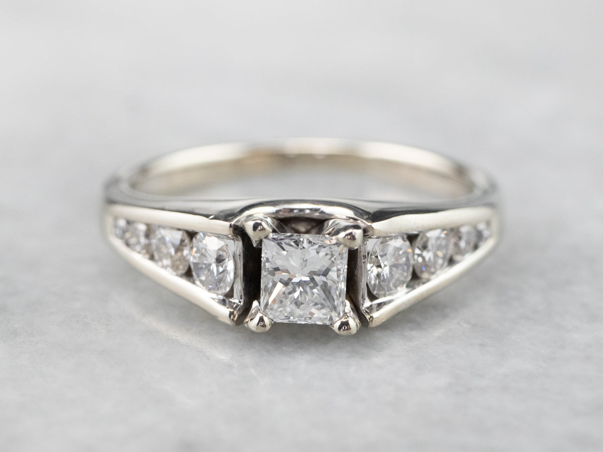 Modern Princess Cut Diamond Engagement Ring