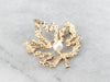 Vintage Gold and Pearl Maple Leaf Brooch