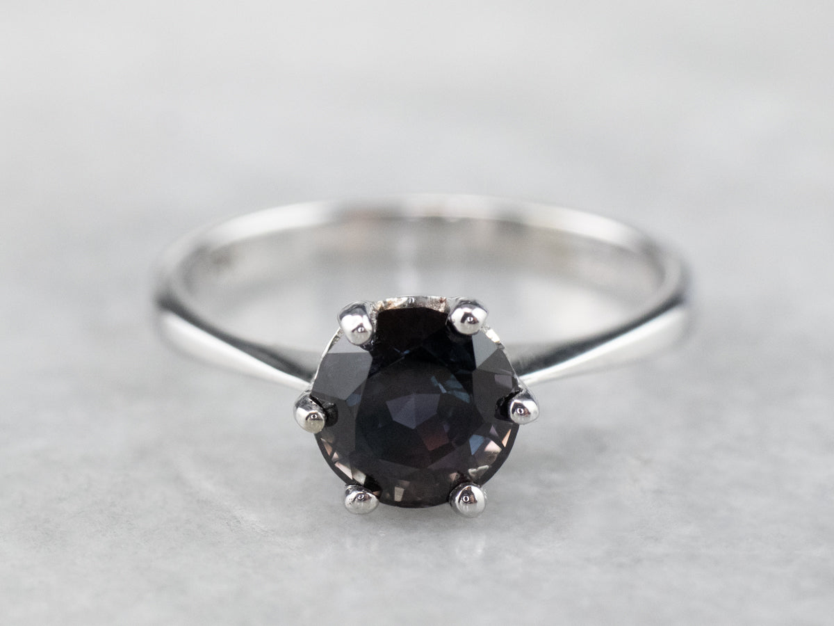 White Gold Color Change Garnet Ring