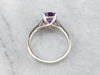 Color Changing Sapphire White Gold Solitaire Engagement Ring