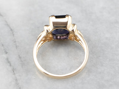 Spinel Diamond Gold Statement Ring