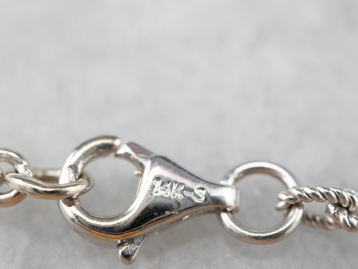 Chrysoprase Diamond Halo White Gold Pendant Necklace