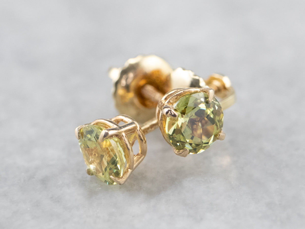 Screw Back Mali Garnet Stud Earrings