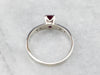Ruby Diamond White Gold Engagement Ring