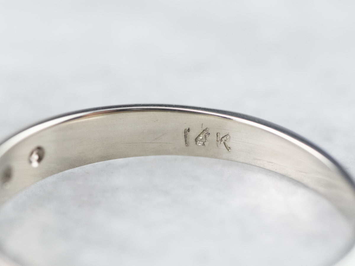 Ruby Diamond White Gold Engagement Ring