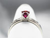 Ruby Diamond White Gold Engagement Ring