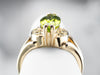 Marquise Cut Peridot Diamond Gold Ring