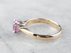 Pink Sapphire Solitaire Engagement Ring