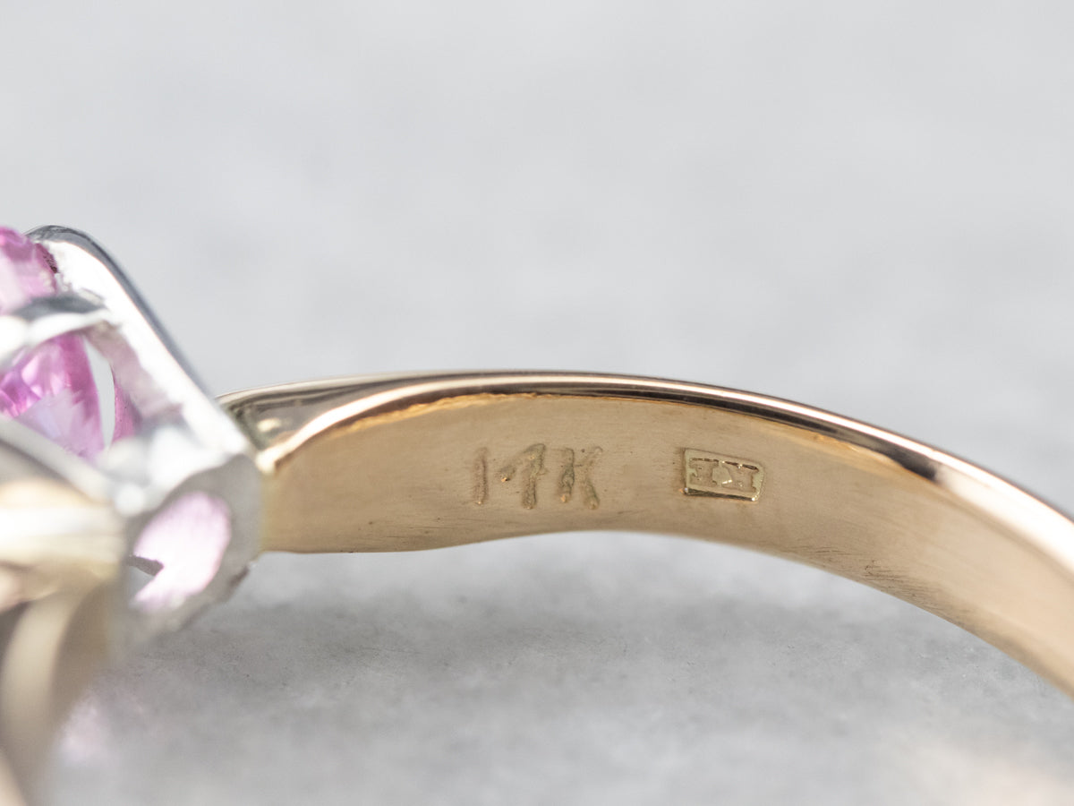 Pink Sapphire Solitaire Engagement Ring