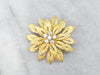 Vintage Flower Diamond Cluster Pin