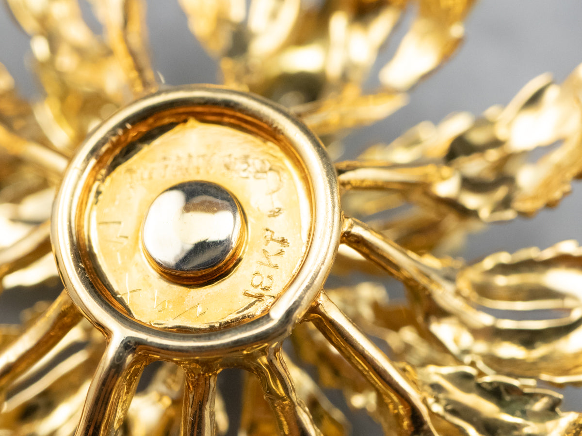 Vintage Flower Diamond Cluster Pin