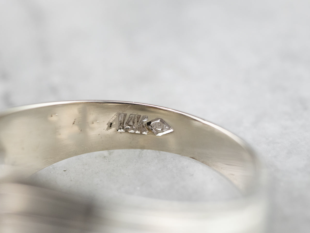 Dravite Tourmaline White Gold Statement Ring