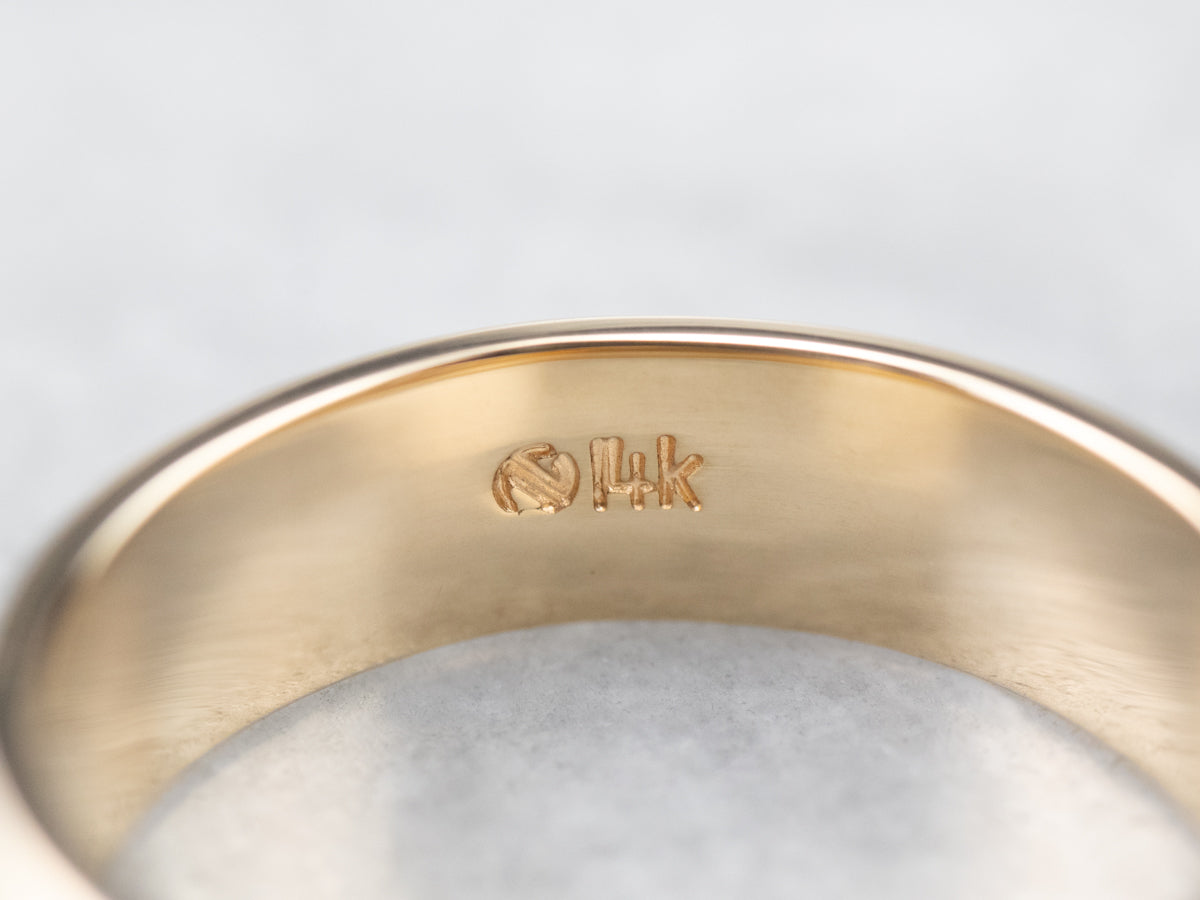 Three Row Gold Band Ring