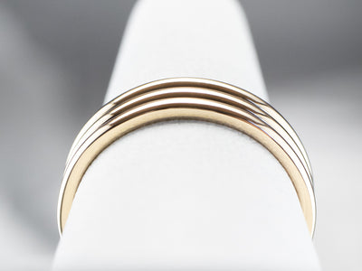 Three Row Gold Band Ring