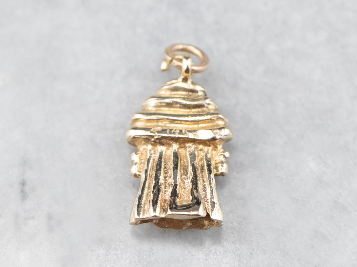 14K Gold Mink Coat Charm