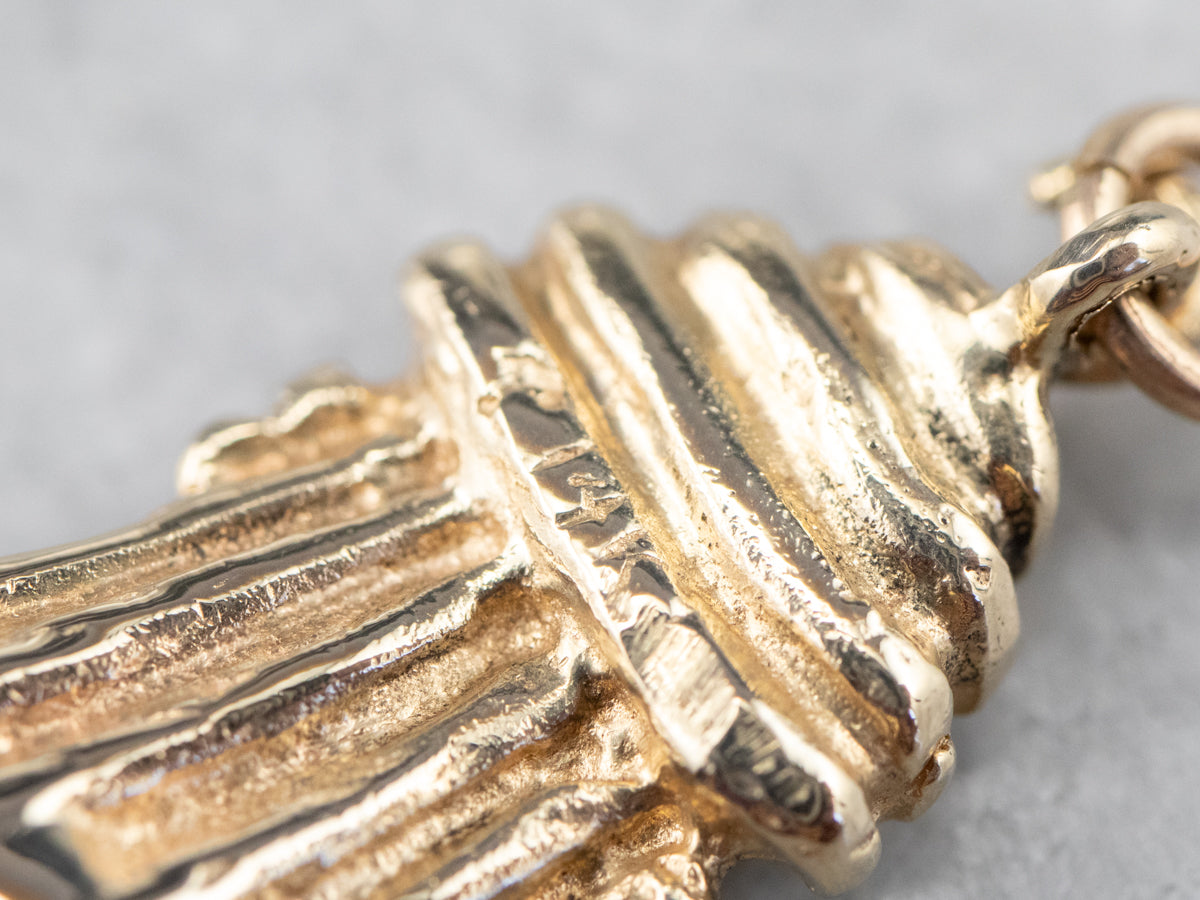 14K Gold Mink Coat Charm