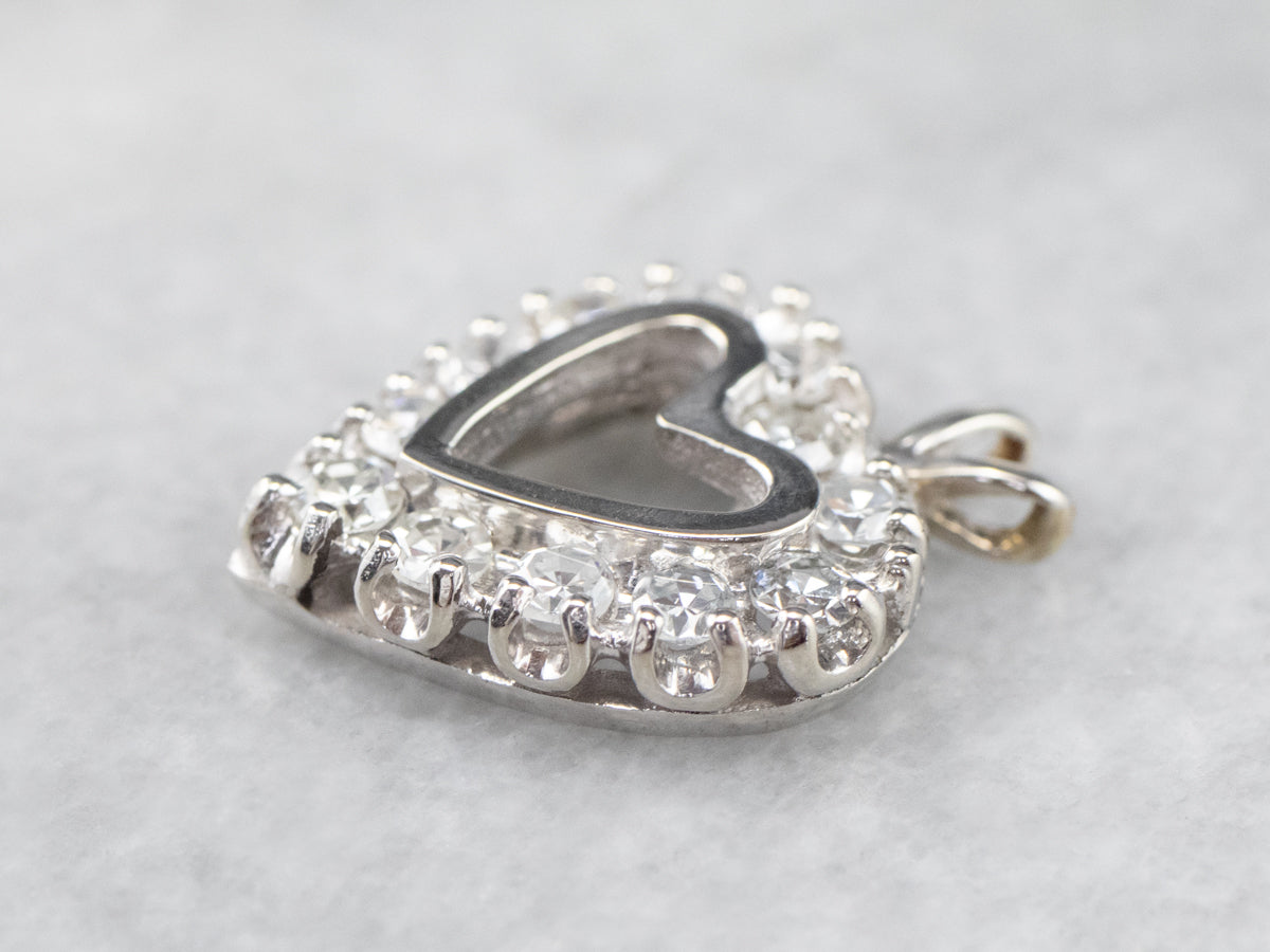 Diamond White Gold Heart Pendant