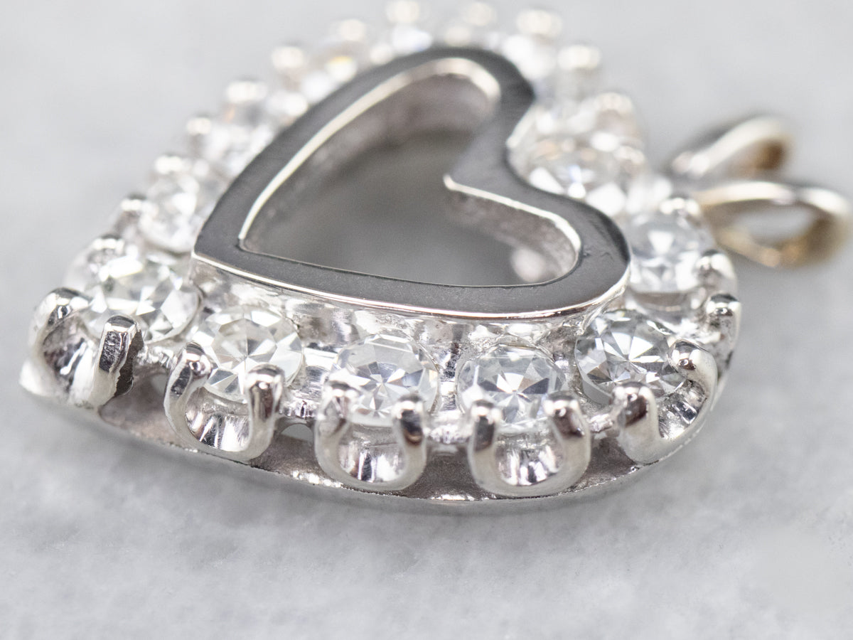 Diamond White Gold Heart Pendant