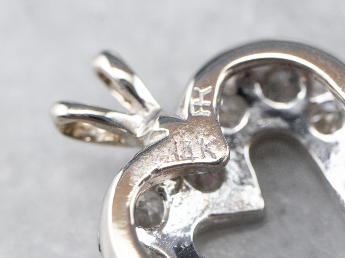 Diamond White Gold Heart Pendant
