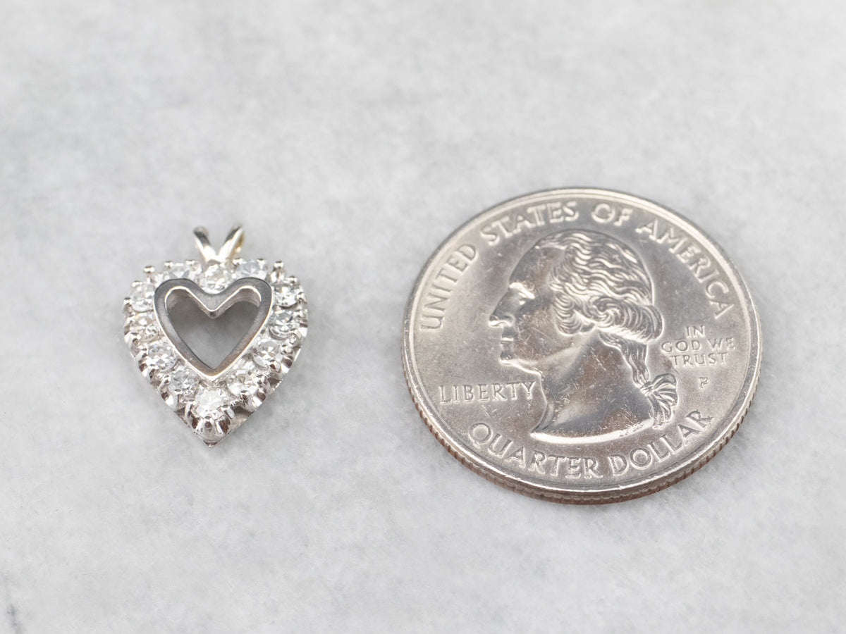Diamond White Gold Heart Pendant