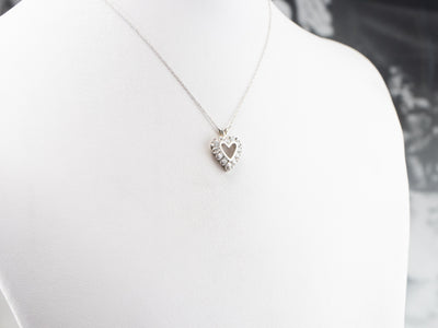 Diamond White Gold Heart Pendant