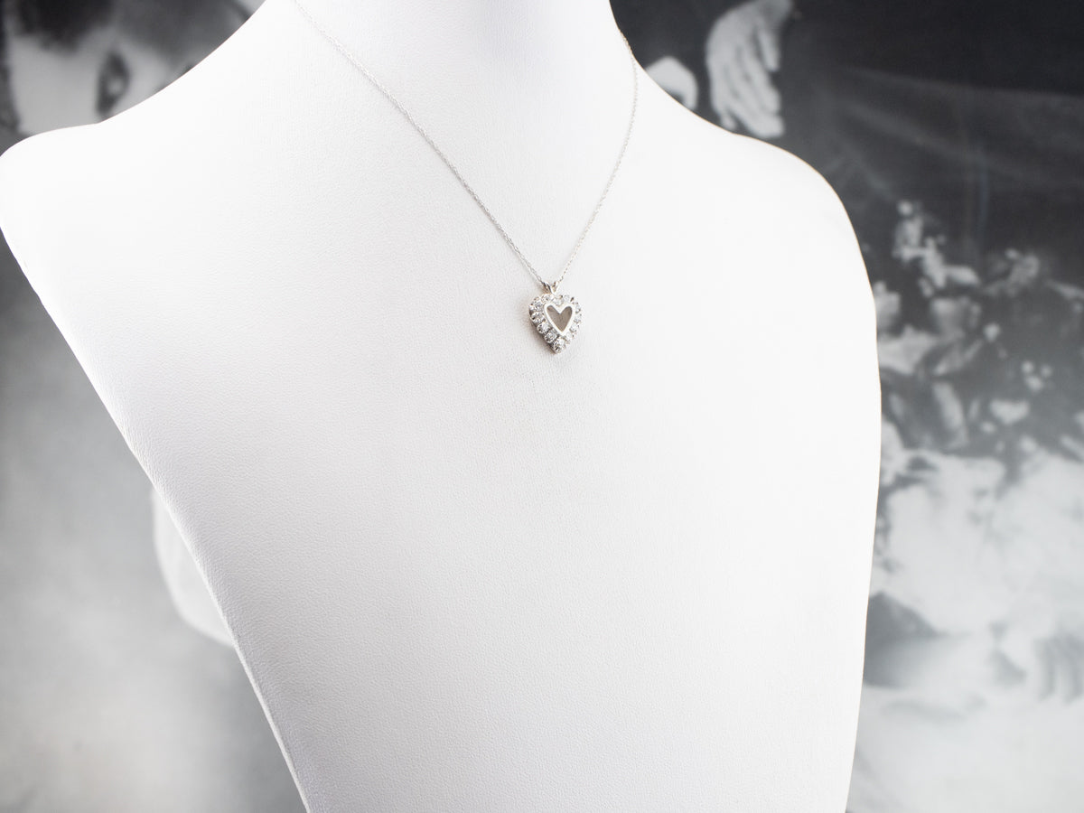 Diamond White Gold Heart Pendant