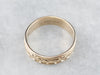 14K Gold Quilted Patterned Wedding Band