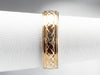 14K Gold Quilted Patterned Wedding Band