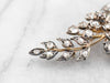 Old Mine Cut Diamond 1850s Floral Brooch