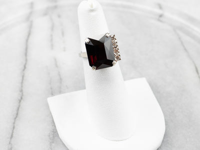 Pyrope Garnet and Diamond Cocktail Ring