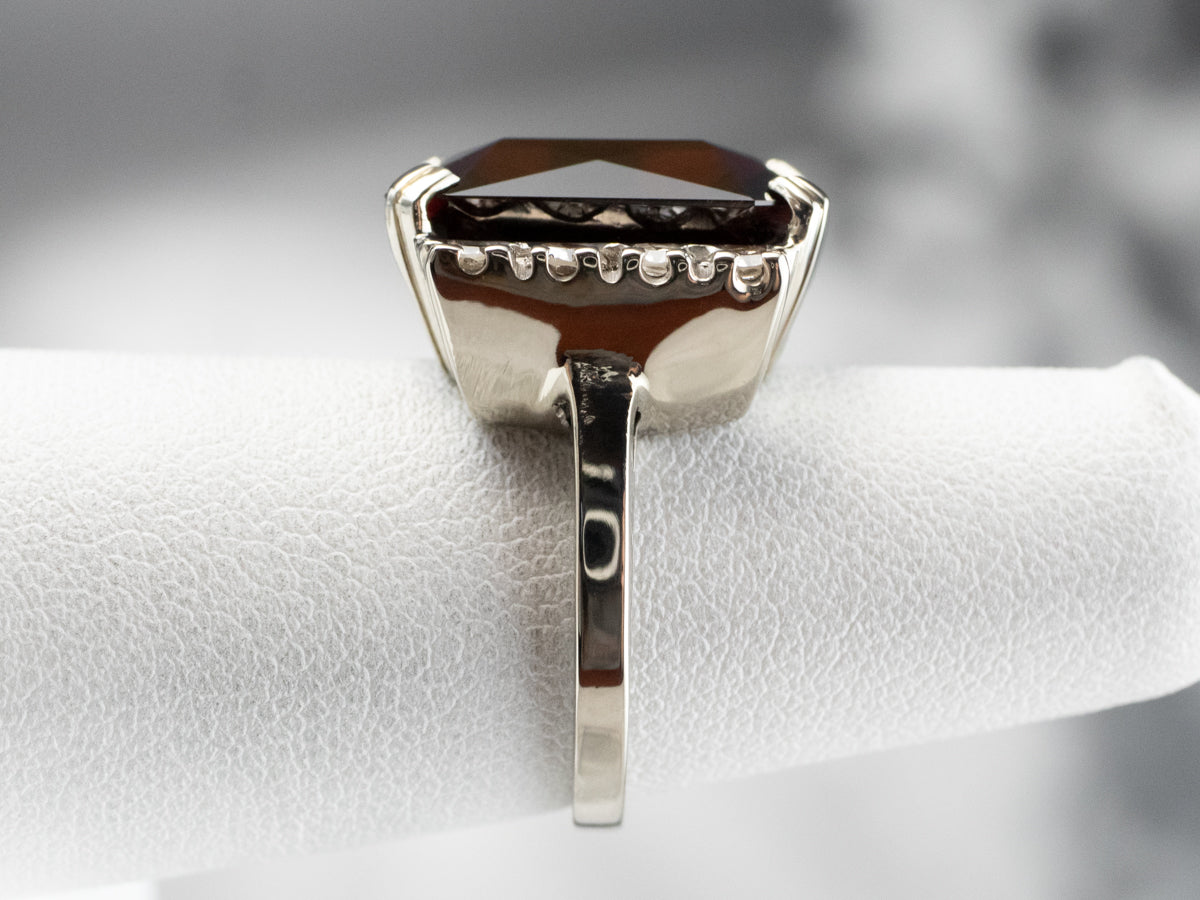 Pyrope Garnet and Diamond Cocktail Ring