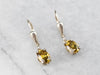 White Gold Mali Garnet Drop Earrings