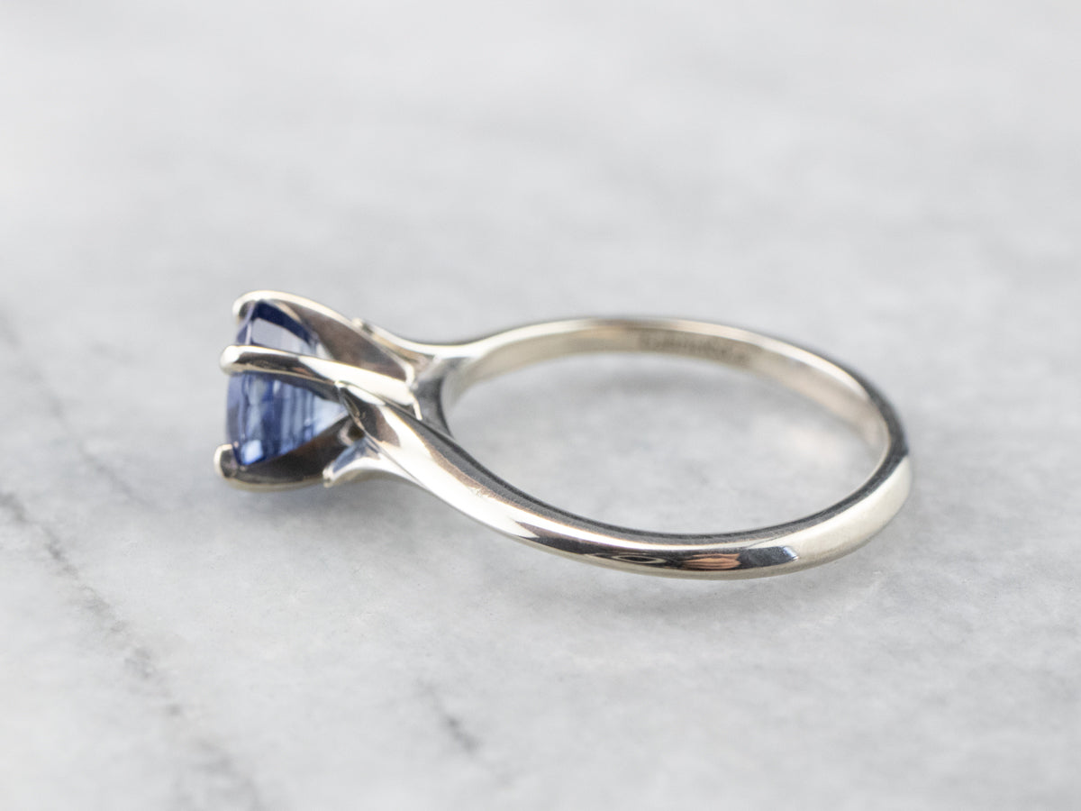 Sapphire Solitaire Engagement Ring