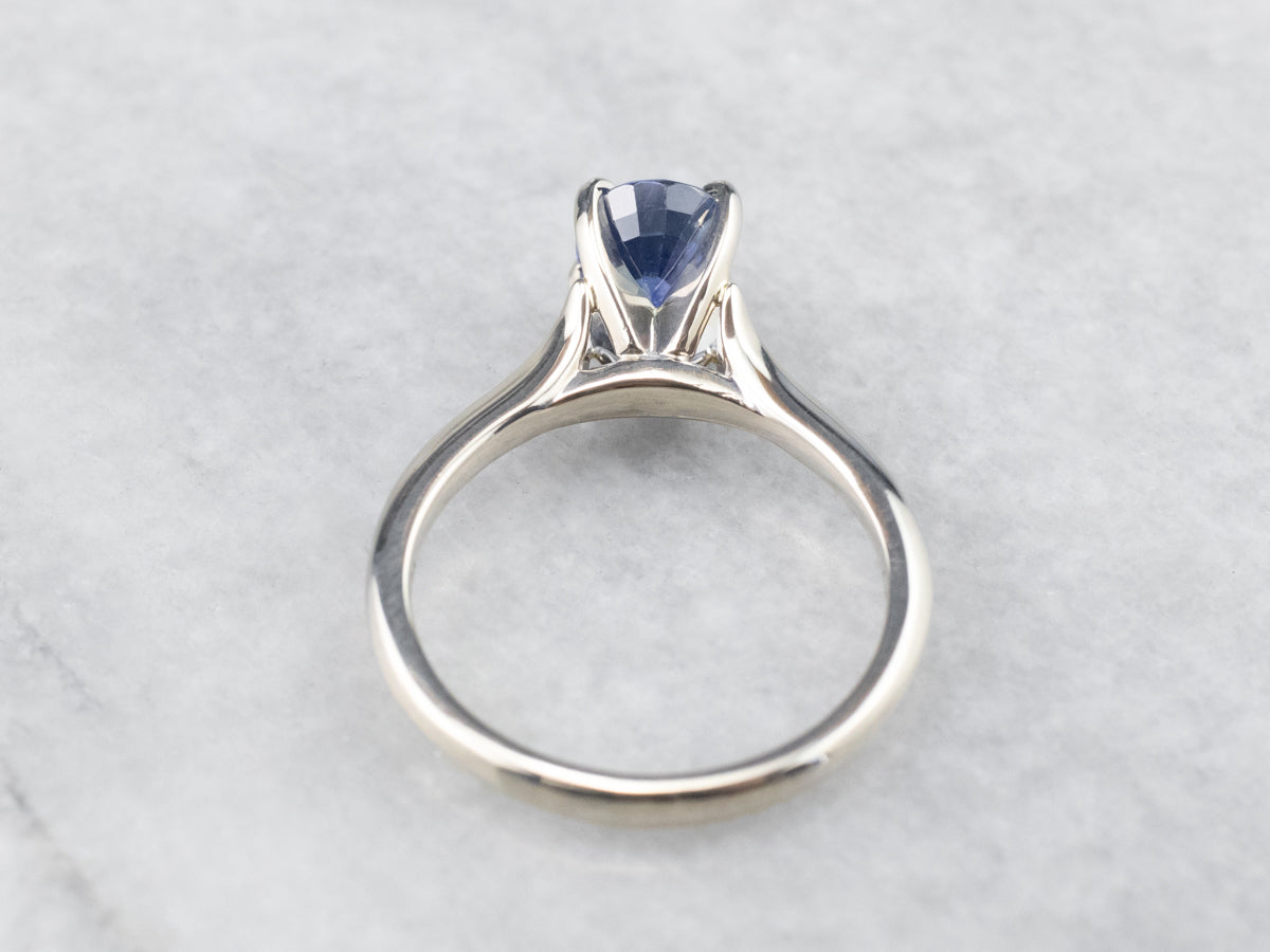 Sapphire Solitaire Engagement Ring