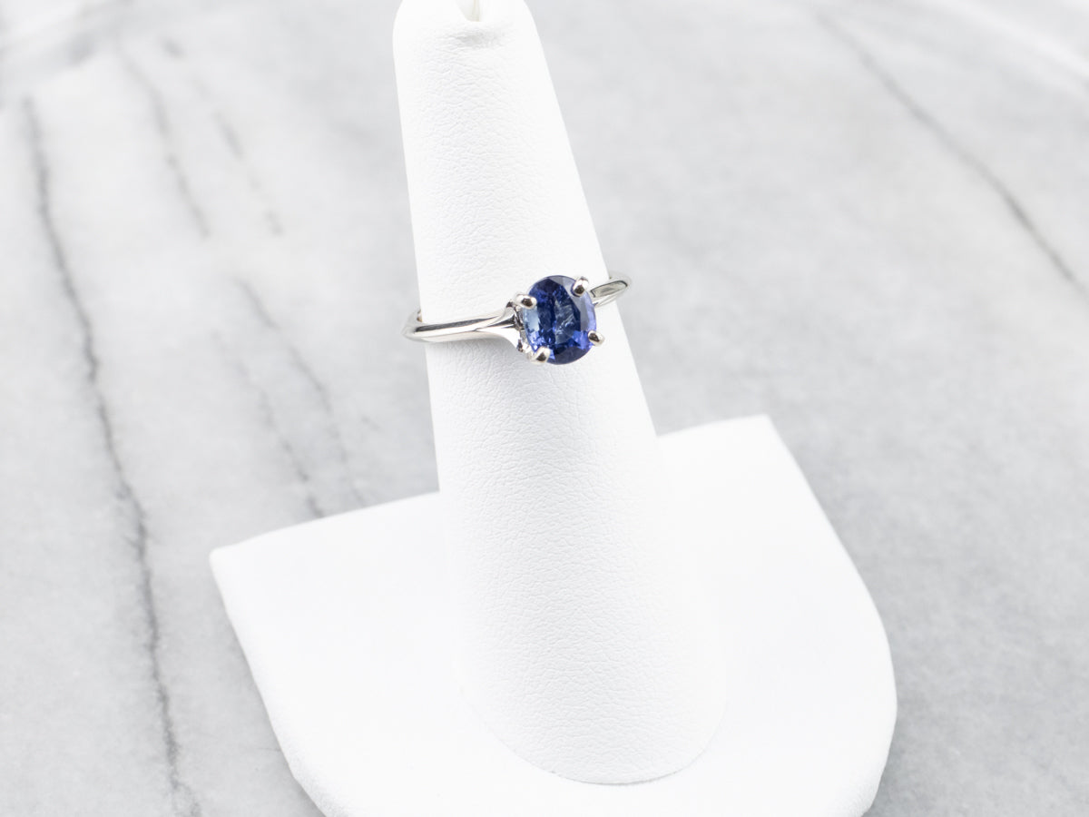 Sapphire Solitaire Engagement Ring