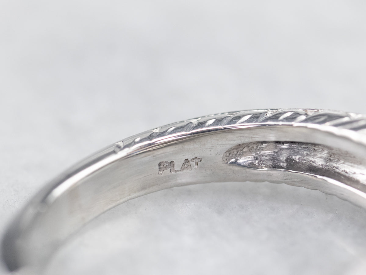 Platinum Sapphire and Diamond Ring