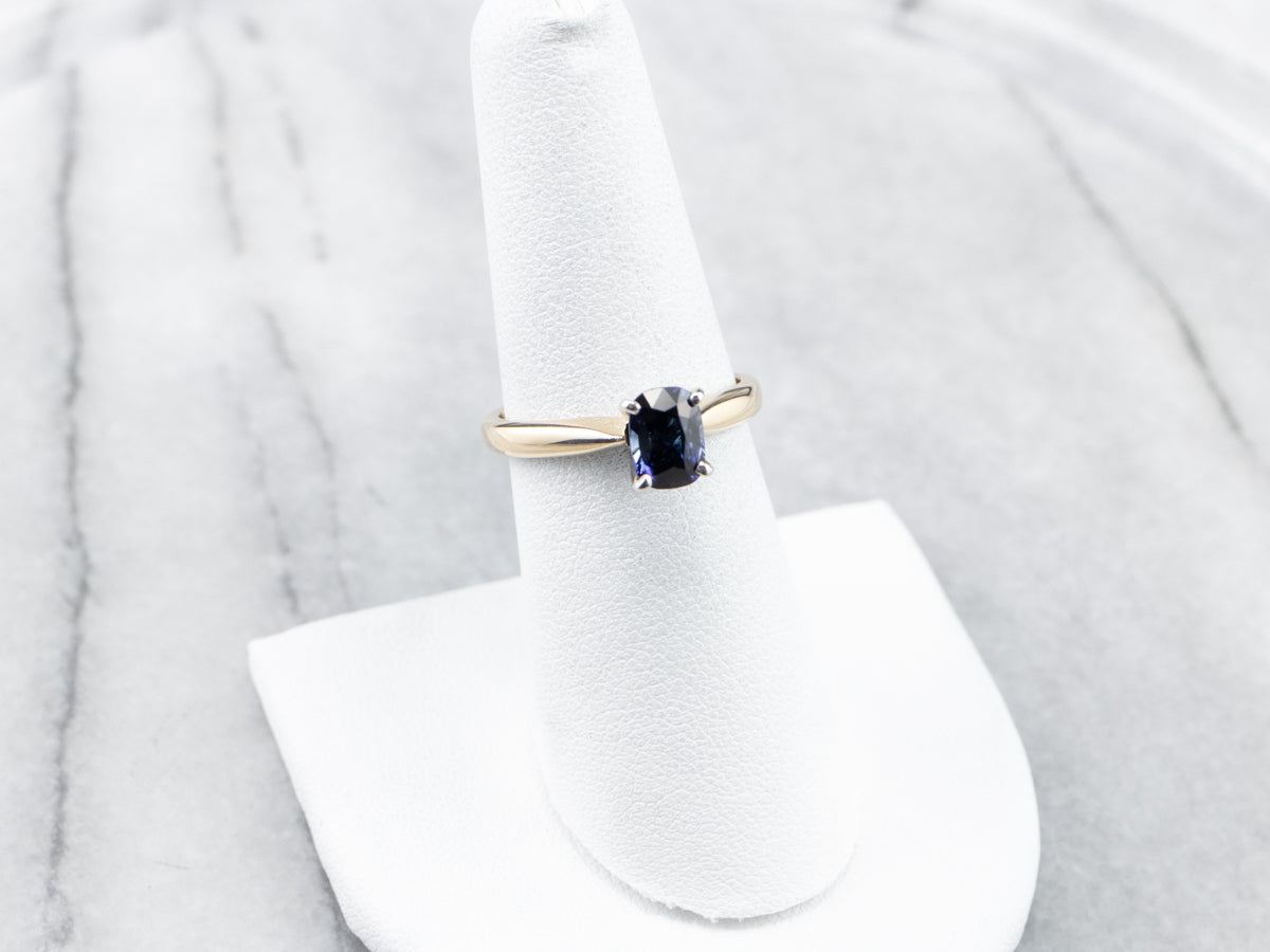Sapphire Gold and Platinum Engagement Ring