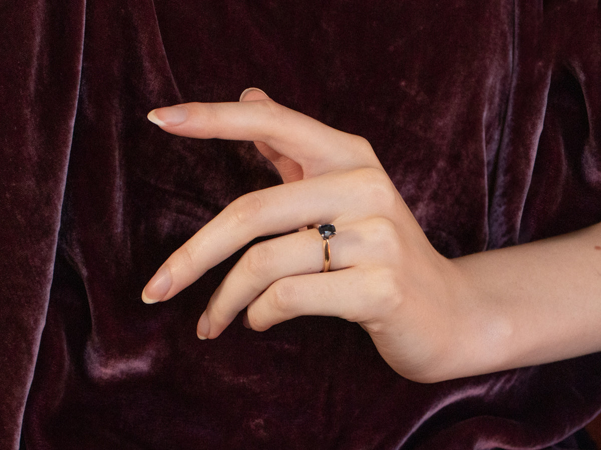 Sapphire Gold and Platinum Engagement Ring