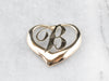 Gold "B" Monogram Heart Pendant