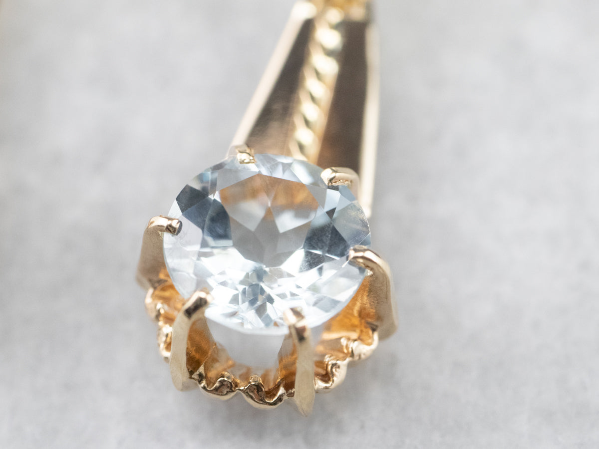 Vintage Style Aquamarine Drop Earrings